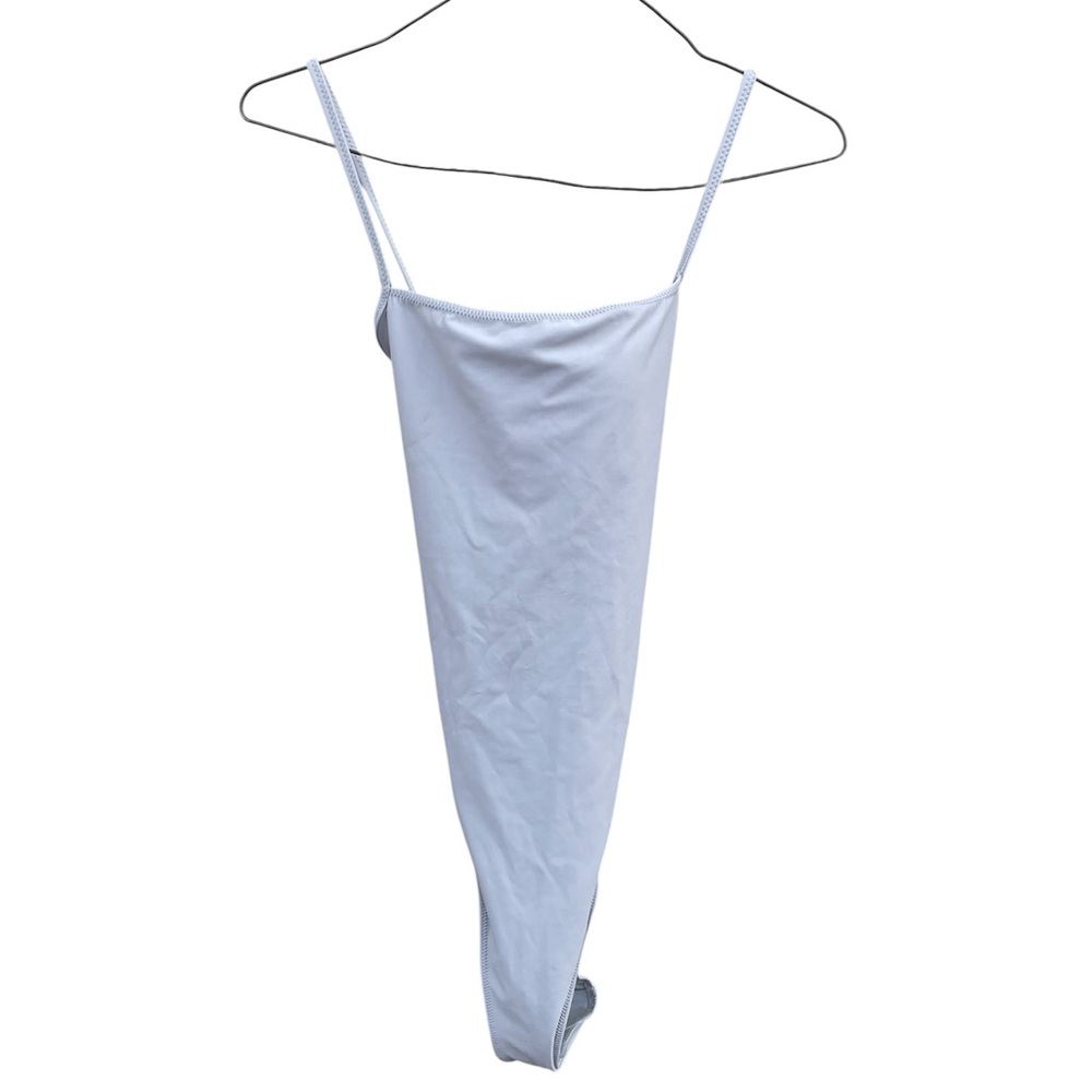 NWT SKIMS Recycled Signature Swim Cami One Piece in Chrome - Picture 4 of 7